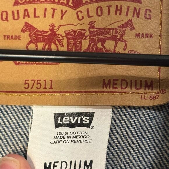 Vintage Levi’s Trucker Jean Jacket 57511 Men’s Medium Mexico 100% Cotton - Picture 7 of 10